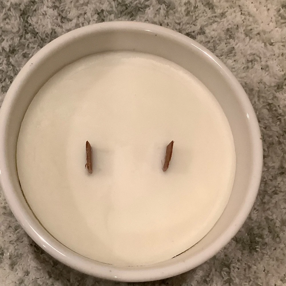 Ceramic Scented Honey Bun Soy Candle NWT 14 oz.   - Brown Gold and White Glazing - Picture 7 of 16